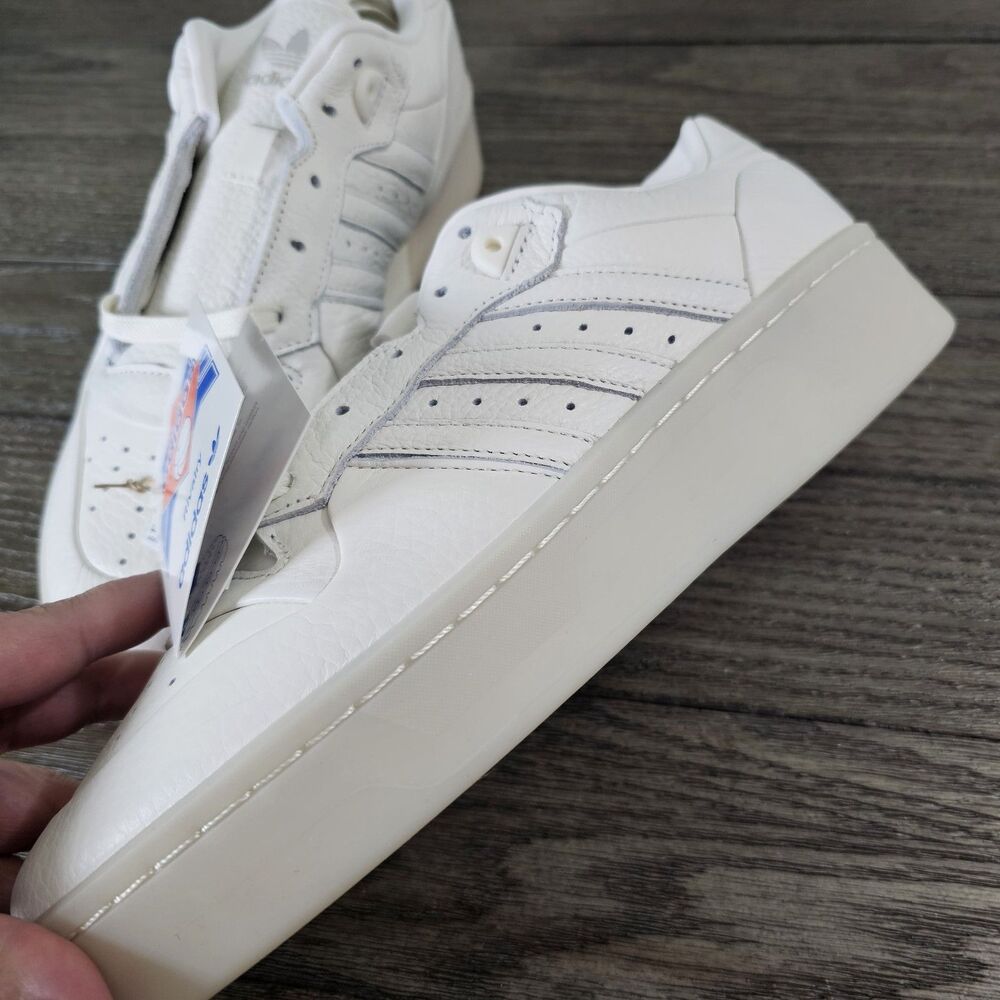 adidas Rivalry Lux Low Men's Cloud White/Ivory/Core‎ Black Sneakers Size 10 - Picture 7 of 16